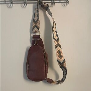Stylish Brown Leather Crossbody Bag